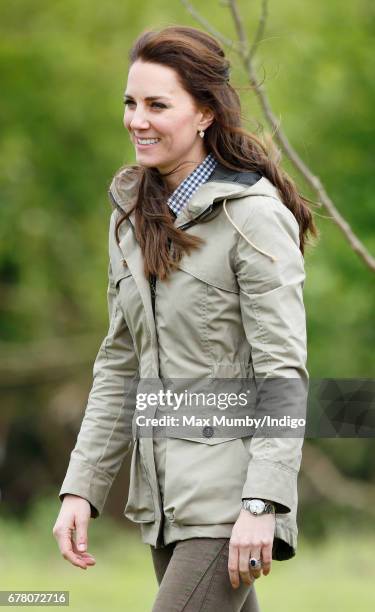 Catherine, Duchess of Cambridge visits Farms for City Children on May 3, 2017 in Arlingham, England. Farms for City Children is a charity which...