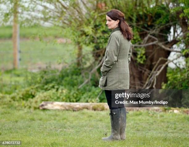 Sophie Agnew accompanies The Duchess as she visits Farms for City Children on May 3, 2017 in Arlingham, England. Farms for City Children is a charity...