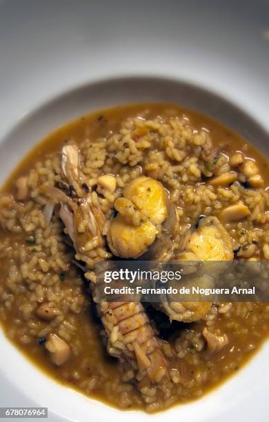 arroz con cigalas - alimento stock pictures, royalty-free photos & images