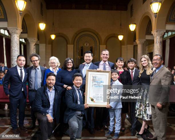 The City of Los Angeles declared May 2 Fresh Off the Boat Day. Los Angeles Mayor Eric Garcetti, Council President Herb Wesson, Jr., and Councilmember...