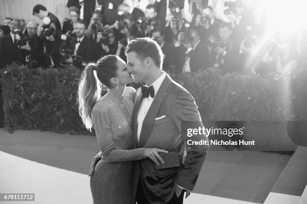 Gisele Bundchen and Tom Brady attend the "Rei Kawakubo/Comme des Garcons: Art Of The In-Between" Costume Institute Gala at Metropolitan Museum of Art...