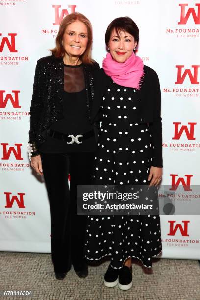 Gloria Steinem and Ann Curry attend the Ms. Foundation for Women 2017 Gloria Awards Gala & After Party at Capitale on May 3, 2017 in New York City.