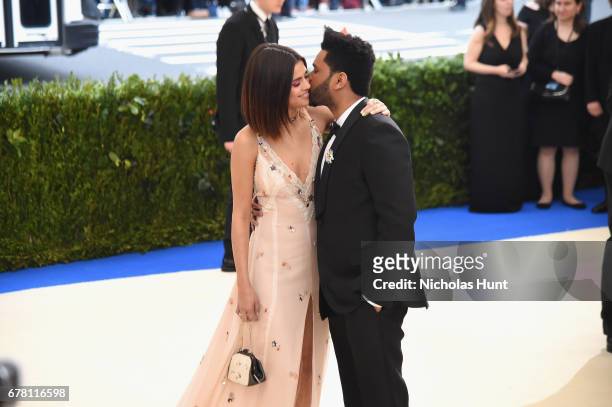 Selena Gomez and The Weeknd attend the "Rei Kawakubo/Comme des Garcons: Art Of The In-Between" Costume Institute Gala at Metropolitan Museum of Art...