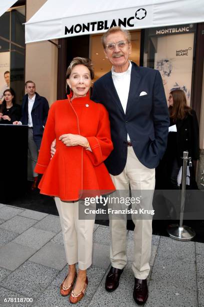 Monika Peitsch and Sven Hansen-Hoechstaedt attend the Montblanc spring party on May 3, 2017 in Munich, Germany.