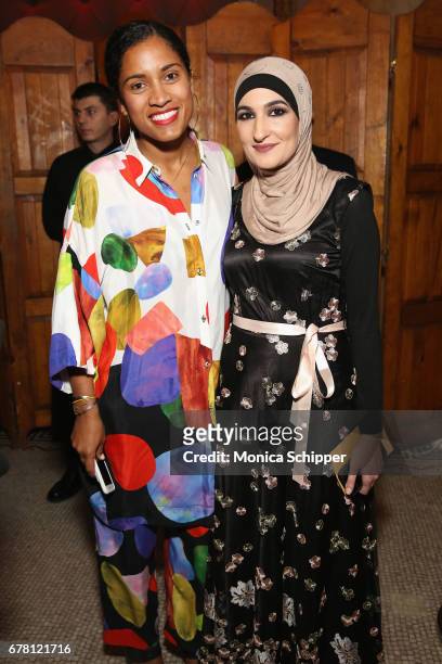 De'Ara Balenger and honoree Linda Sarsour attend the Ms. Foundation for Women 2017 Gloria Awards Gala & After Party at Capitale on May 3, 2017 in New...