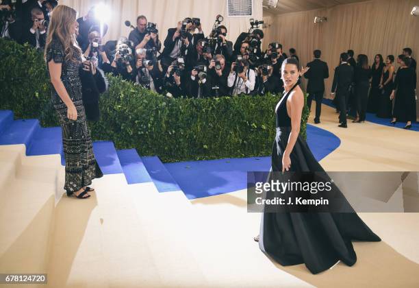Model Adriana Lima attends the "Rei Kawakubo/Comme des Garcons: Art Of The In-Between" Costume Institute Gala at Metropolitan Museum of Art on May 1,...