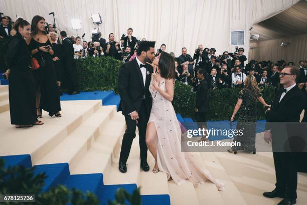 The Weeknd and Selena Gomez attend the "Rei Kawakubo/Comme des Garcons: Art Of The In-Between" Costume Institute Gala at Metropolitan Museum of Art...