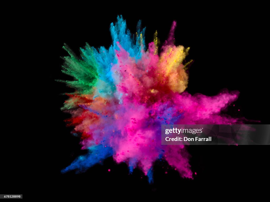 Exploding Colored Powder