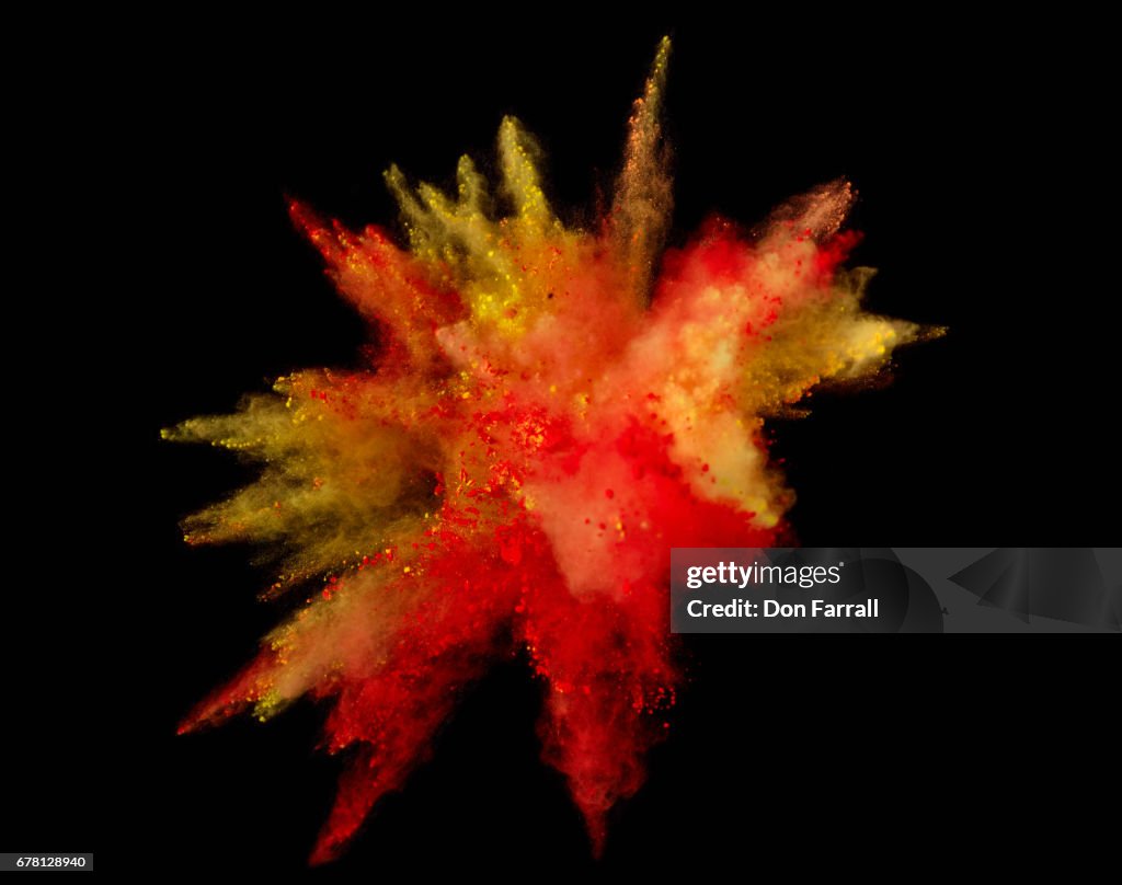 Exiting Powder Exploding Colored Powder High-Res Stock Photo - Getty Images