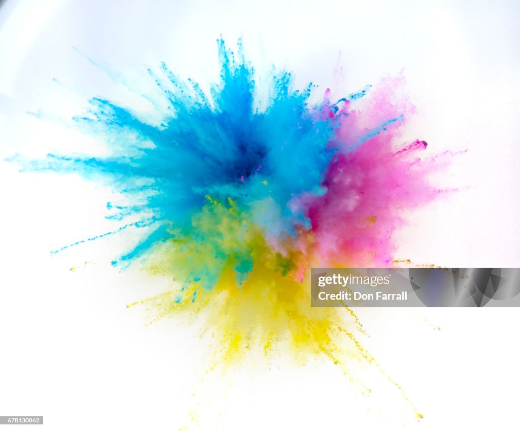 Exploding Colored Powder