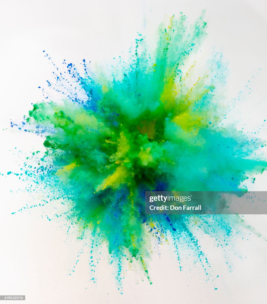 Exploding Colored Powder