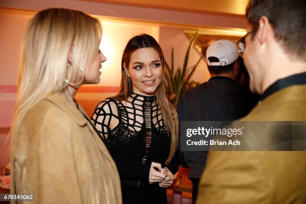 Brad Goreski, Danielle Bernstein and Maria Hatzistefanis attend as Hatzistefanis and Goreski host Rodial VIP Dinner on May 3, 2017 in New York City.