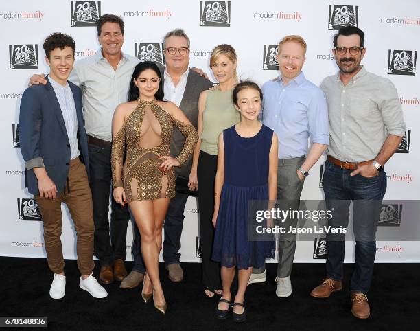 Nolan Gould, Steven Levitan, Ariel Winter, Eric Stonestreet, Julie Bowen, Aubrey Anderson-Emmons, Jesse Tyler Ferguson and Ty Burrell attend the...