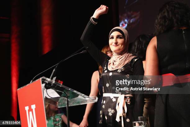 Linda Sarsour speaks onstage at the Ms. Foundation for Women 2017 Gloria Awards Gala & After Party at Capitale on May 3, 2017 in New York City.