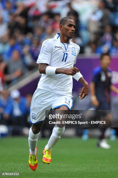 Honduras' Jerry Bengtson during the Group D match between Japan and Honduras at the City of Coventry Stadium.