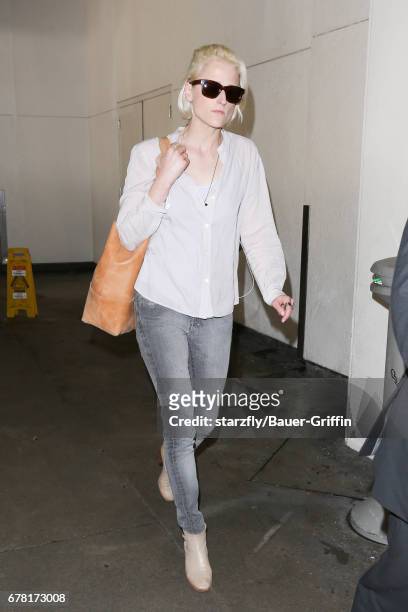Mamie Gummer is seen at LAX on May 03, 2017 in Los Angeles, California.