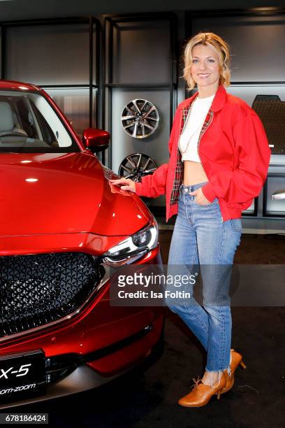 German singer Ella Endlich during the spring cocktail hosted by Mazda and InTouch magazine at Mazda Lounge on May 3, 2017 in Berlin, Germany.