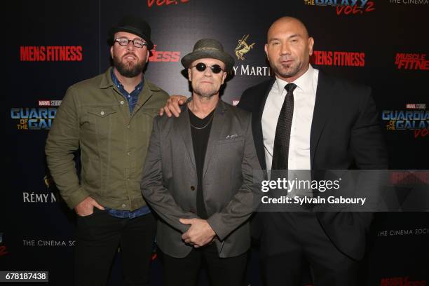 Chris Sullivan, Michael Rooker and Dave Bautista attend The Cinema Society with Men's Fitness, Muscle & Fitness and Remy Martin host a screening of...