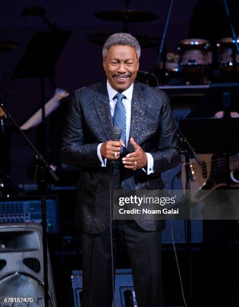 Billy Davis Jr. Performs during a tribute concert honoring Jimmy Webb at Carnegie Hall on May 3, 2017 in New York City.