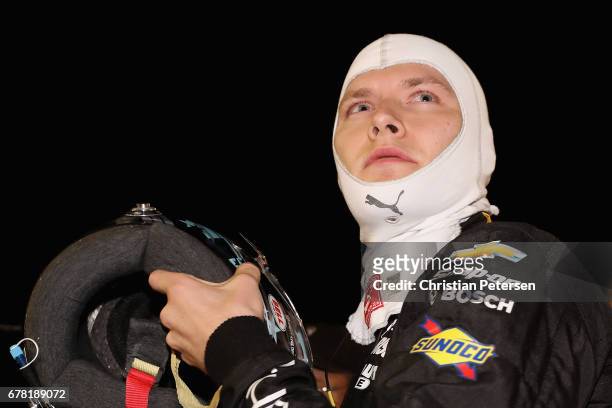 Josef Newgarden, driver of the Team Penske Chevrolet on the grid before qualifying for the Desert Diamond West Valley Phoenix Grand Prix at Phoenix...