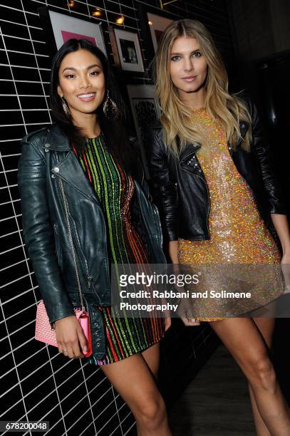 Meki Saldana and Ashley Haas The Cinema Society hosts a screening of Marvel Studios' "Guardians Of The Galaxy Vol. 2"- After Party at The Skylark on...