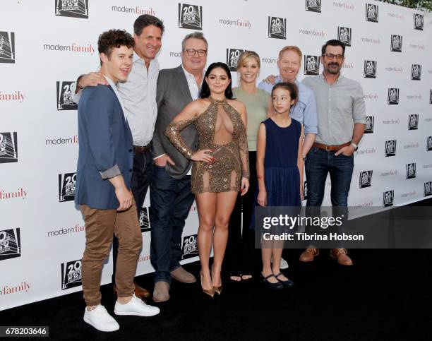 Nolan Gould, Steven Levitan, Eric Stonestreet, Ariel Winter, Julie Bowen, Aubrey Anderson-Emmons, Jesse Tyler Ferguson and Ty Burrell attend ABC's...