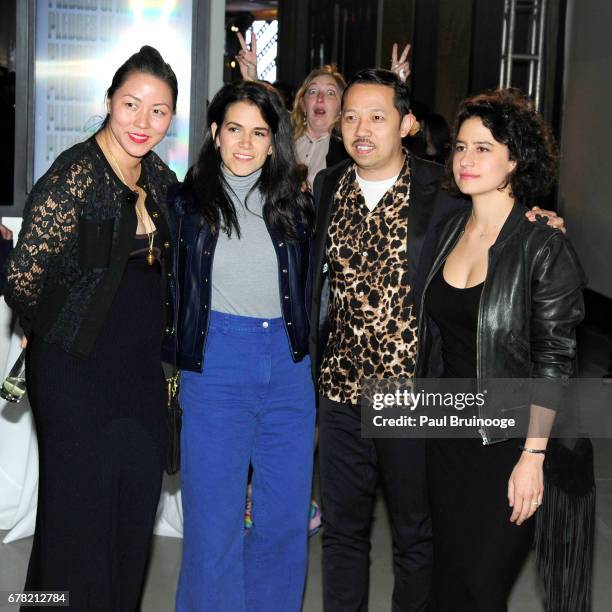 Carol Lim, Abbi Jacobson, Humberto Leon and Ilana Glazer attend Creative Time Gala 2017 at City Point on May 3, 2017 in Brooklyn, New York.
