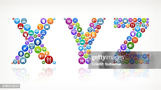 XYZ 未來和未來技術向量按鈕模式 XYZ 未來和未來技術向量按鈕模式
