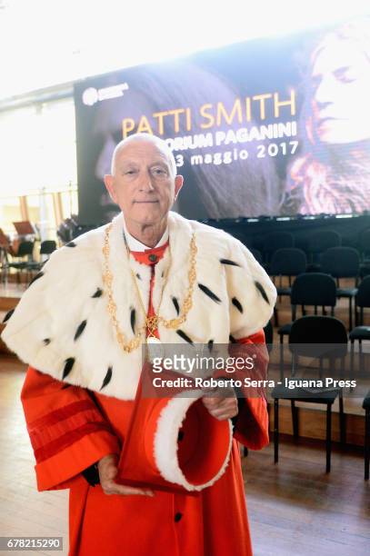 Loris Borghi The Rector of the University of Parma confer an honorary degree in Literature to the american musician and authoress Patti Smith during...