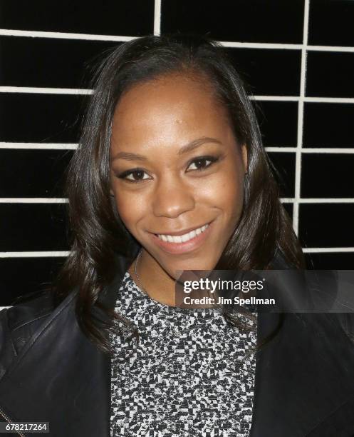 Actress Nikki M. James attends the screening after party for Marvel Studios' "Guardians Of The Galaxy Vol. 2" hosted by The Cinema Society at The...