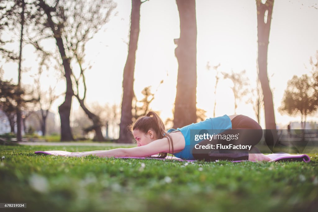Yoga child's pose