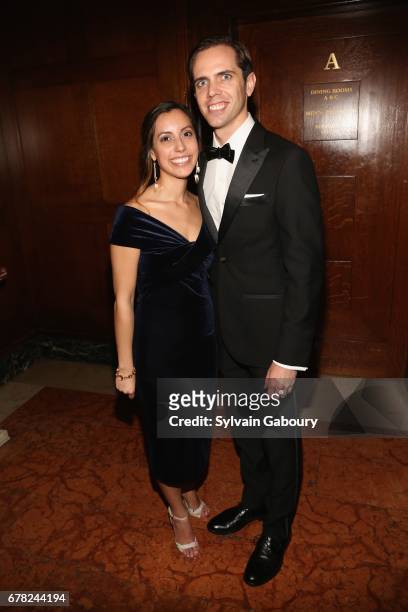 Ariana Estrella and Christopher Whelan attend 2017 ICAA Arthur Ross Awards at The University Club on May 1, 2017 in New York City.