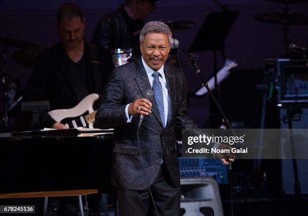 Billy Davis Jr. Performs during a tribute concert honoring Jimmy Webb at Carnegie Hall on May 3, 2017 in New York City.