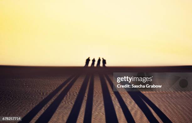 dünenwanderung männertag - djelfa province stock pictures, royalty-free photos & images