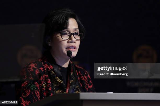 Sri Mulyani Indrawati, Indonesia's finance minister, speaks during the 50th Asian Development Bank Annual Meeting in Yokohama, Japan, on Thursday,...