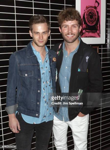Actor Brandon Flynn and designer Timo Weiland attend the screening after party for Marvel Studios' "Guardians Of The Galaxy Vol. 2" hosted by The...