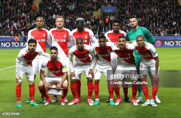 Team Monaco poses before the UEFA Champions League semi final first leg match between AS Monaco and Juventus Turin at Stade Louis II on May 3, 2017...