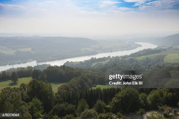 maria taferl with danube river - maria taferl stock pictures, royalty-free photos & images