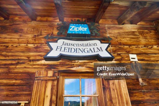 The Fleidingalm, an Alpine Hut and Restaurant, in the Mountains on August 05, 2015 in Hopfgarten, Tyrol, Austria.