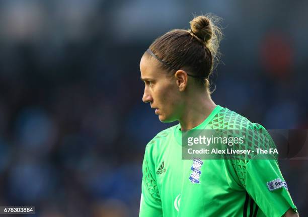 Ann-Katrin Berger of Birmingham City Ladies looks on during the WSL 1 match between Manchester City Women and Birmingham City Ladies at City Academy...