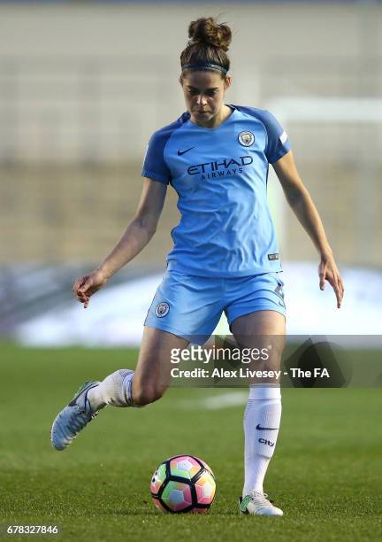 Tessel Middag of Manchester City Women in action during the WSL 1 match between Manchester City Women and Birmingham City Ladies at City Academy on...