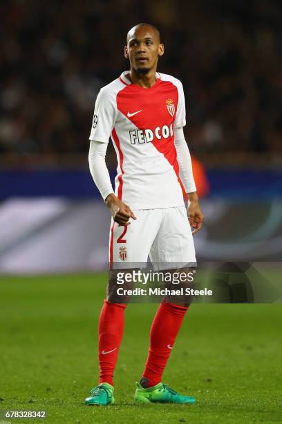 Fabinho of Monaco during the UEFA Champions League Semi Final first leg match between AS Monaco v Juventus at Stade Louis II on May 3, 2017 in...