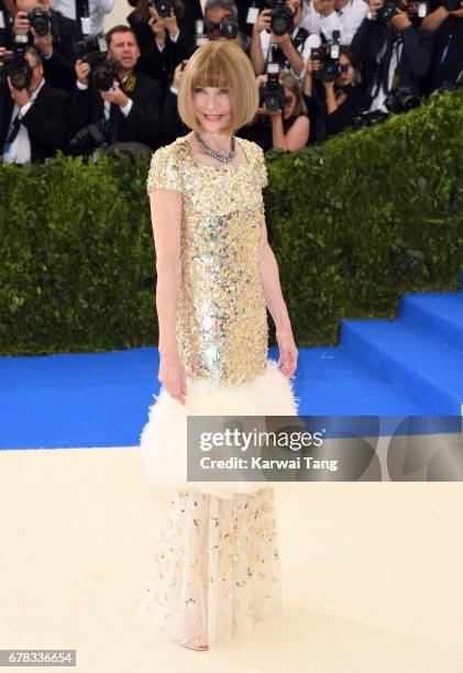 Anna Wintour attends the "Rei Kawakubo/Comme des Garcons: Art Of The In-Between" Costume Institute Gala at the Metropolitan Museum of Art on May 1,...