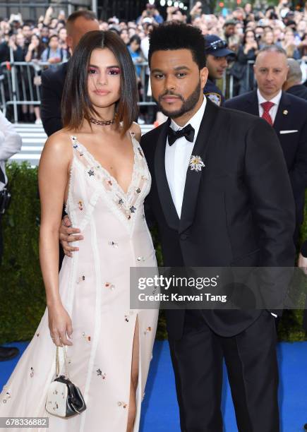 Selena Gomez and The Weeknd attend the "Rei Kawakubo/Comme des Garcons: Art Of The In-Between" Costume Institute Gala at the Metropolitan Museum of...