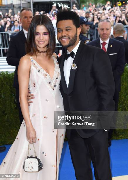 Selena Gomez and The Weeknd attend the "Rei Kawakubo/Comme des Garcons: Art Of The In-Between" Costume Institute Gala at the Metropolitan Museum of...