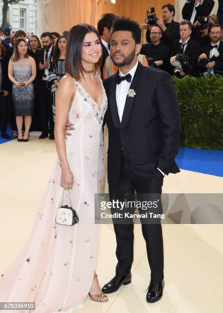 Selena Gomez and The Weeknd attend the "Rei Kawakubo/Comme des Garcons: Art Of The In-Between" Costume Institute Gala at the Metropolitan Museum of...