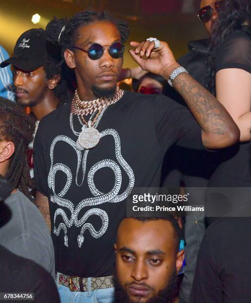 Takeoff of the Group Migos attends The Official Concert After Party Hosted By Chris Brown at Gold Room on May 3, 2017 in Atlanta, Georgia.