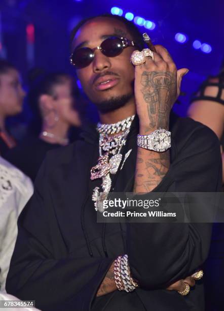 Quavo of The Group Migos attends The Official Concert After Party Hosted By Chris Brown at Gold Room on May 3, 2017 in Atlanta, Georgia.