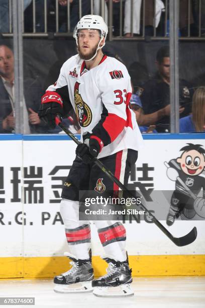 Fredrik Claesson of the Ottawa Senators skates against the New York Rangers in Game Three of the Eastern Conference Second Round during the 2017 NHL...