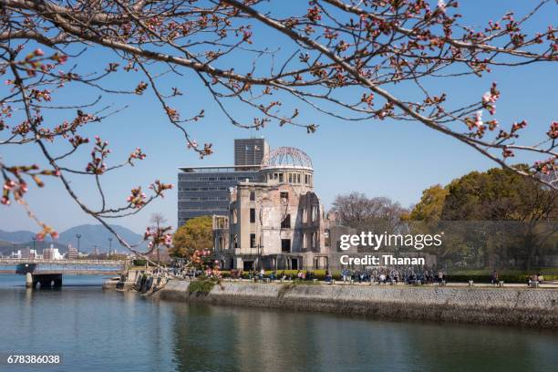 atomic bomb dome - hiroshima stock pictures, royalty-free photos & images